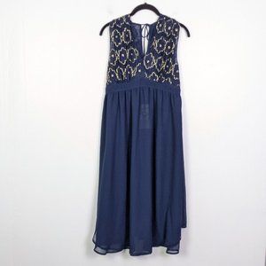 ASOS Maternity Navy Lace Embroidered Dress Size 6
